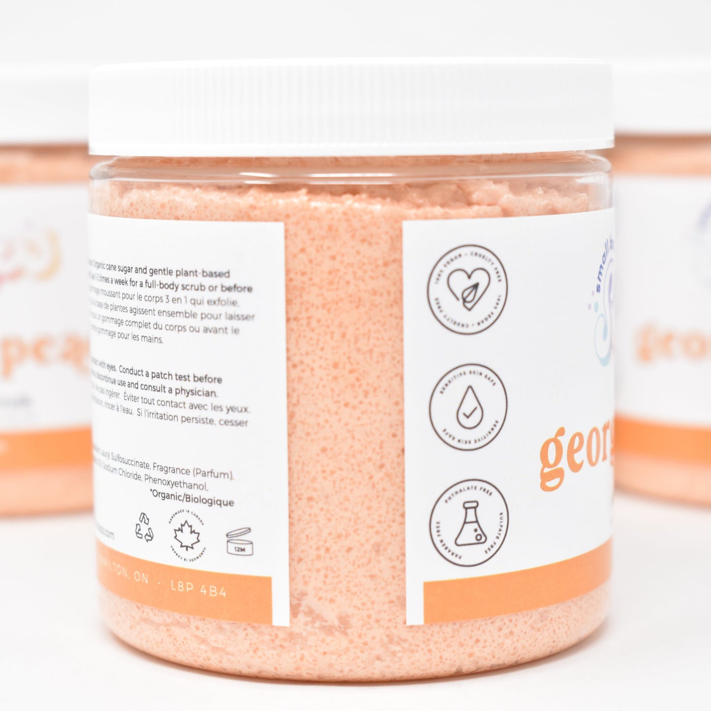 Georgia Peach Sugar Scrub - Summer Scent - Small Batch Soaps