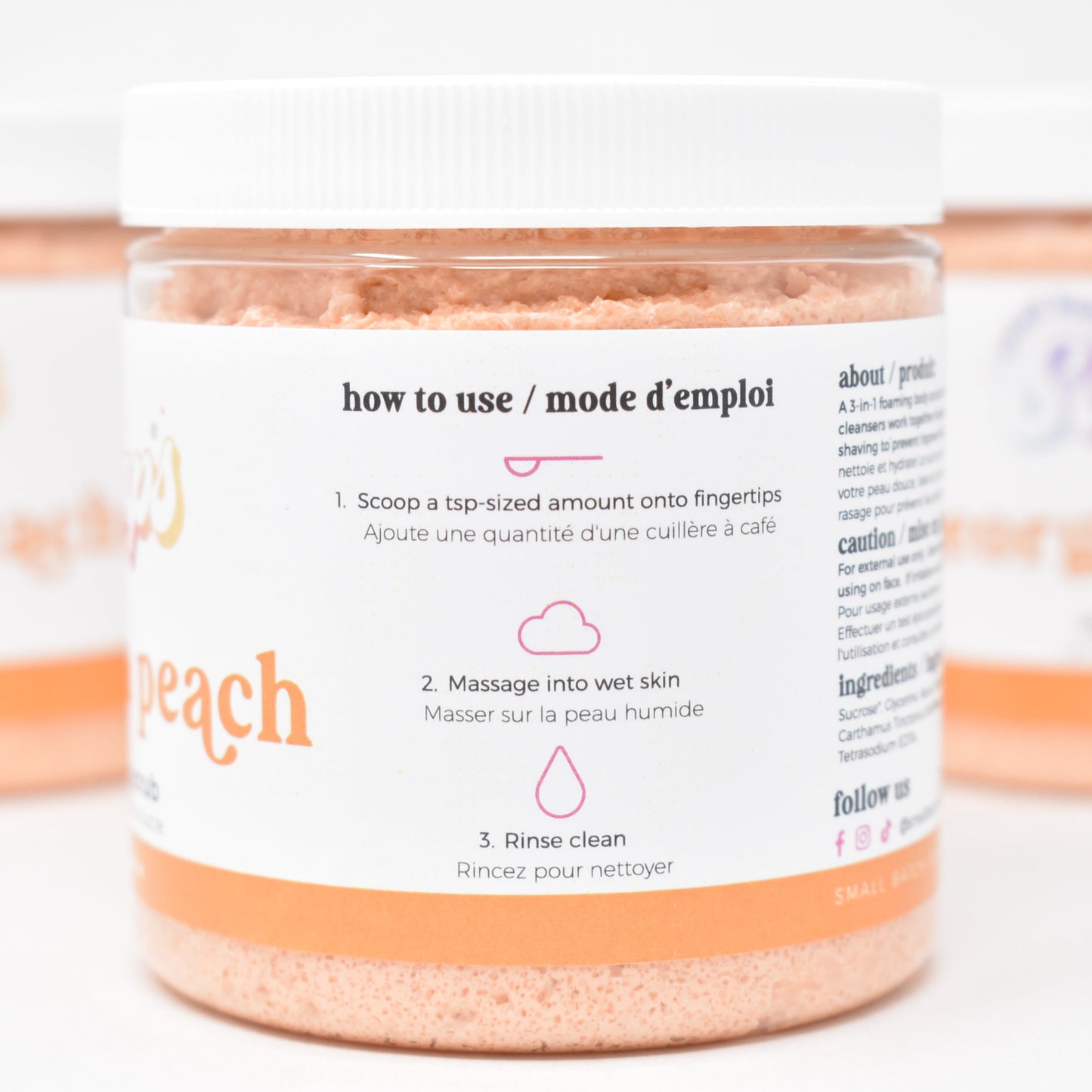 Georgia Peach Sugar Scrub - Summer Scent - Small Batch Soaps