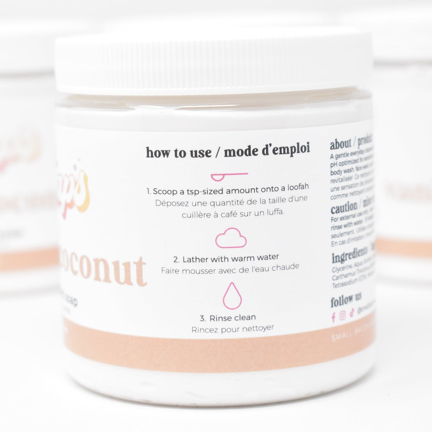 Vanilla Coconut Whipped Soap - Summer Scent - Small Batch Soaps