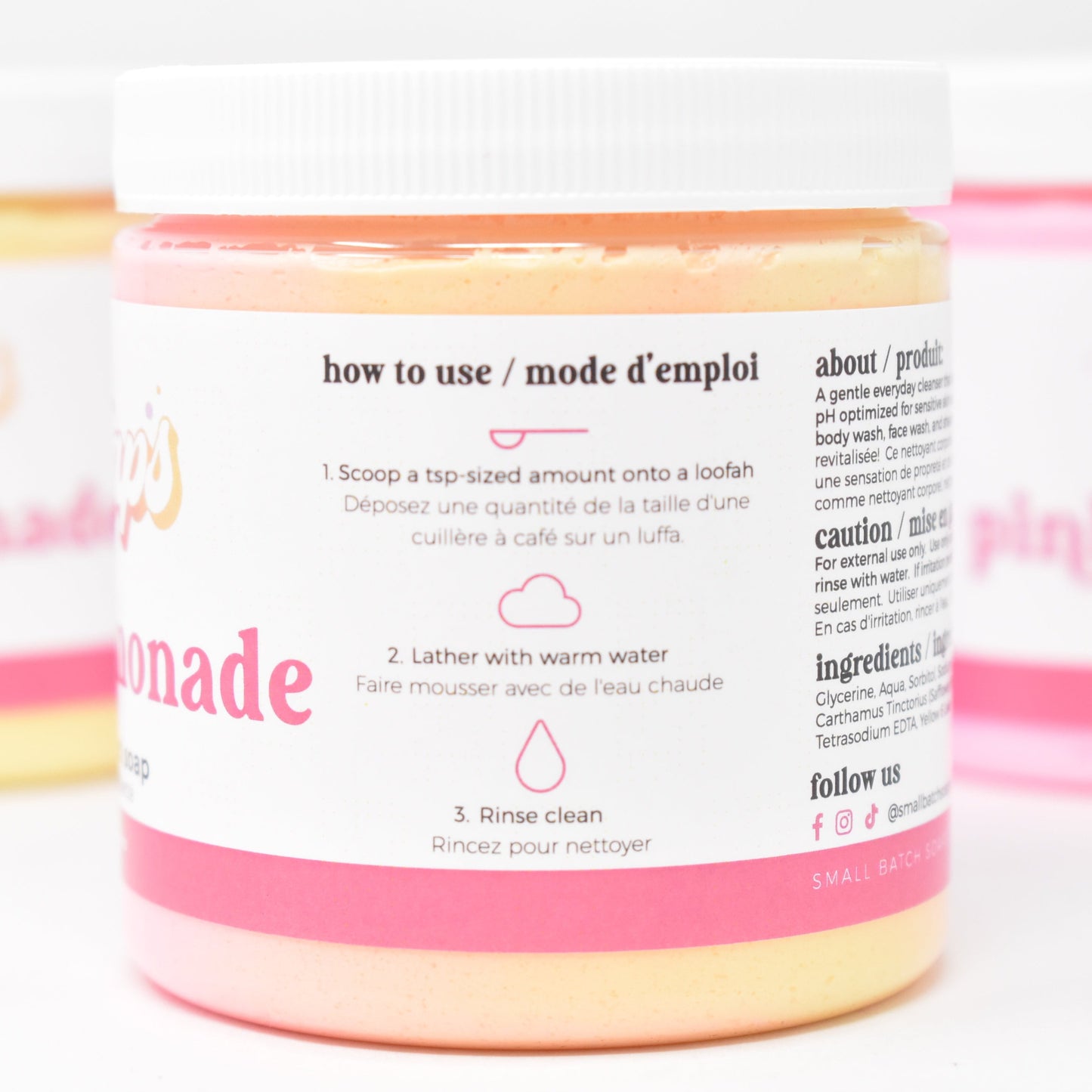 Pink Lemonade Whipped Soap - Summer Scent - Small Batch Soaps