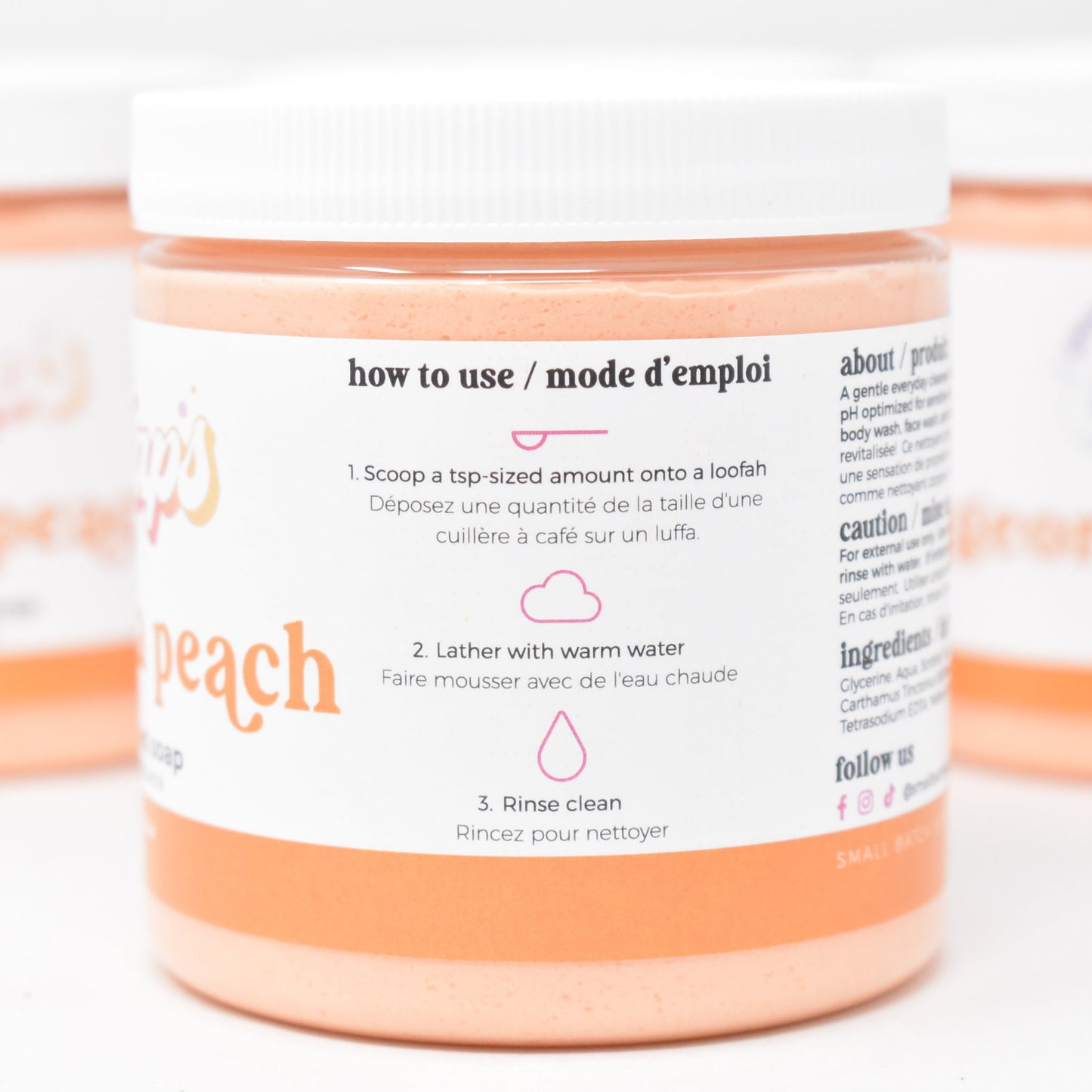 Georgia Peach Whipped Soap - Summer Scent - Small Batch Soaps