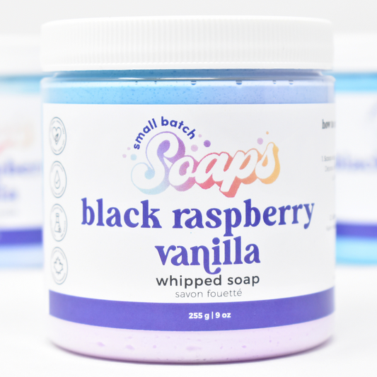 Black Raspberry Vanilla Whipped Soap - Spring Scent - Small Batch Soaps
