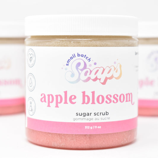 Apple Blossom Sugar Scrub - Fall Scent - Small Batch Soaps