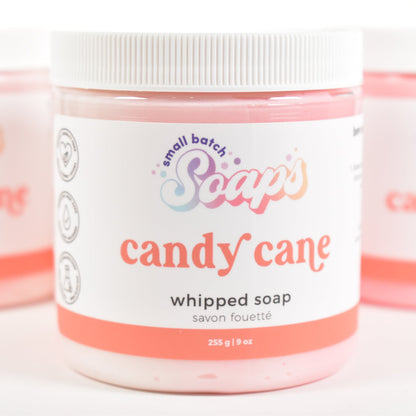 Candy Cane Whipped Soap - Small Batch Soaps