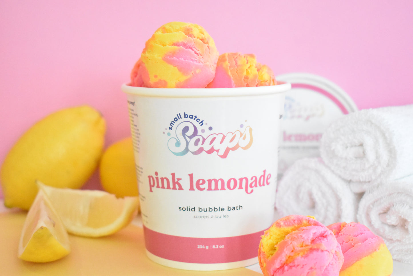 Pink Lemonade Bubble Scoops - Small Batch Soaps