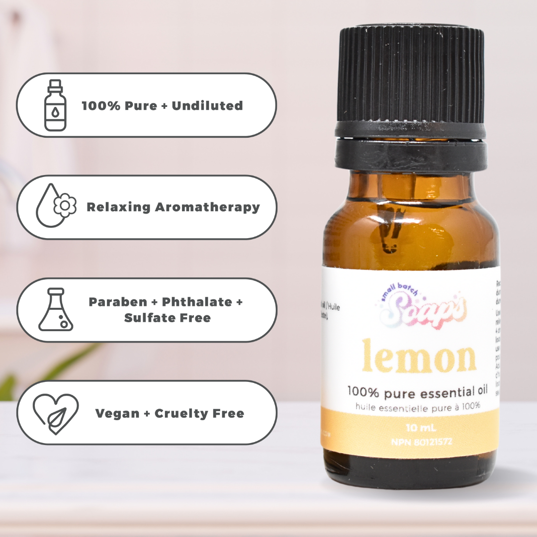 100% Pure Essential Oil - Lemon - Small Batch Soaps