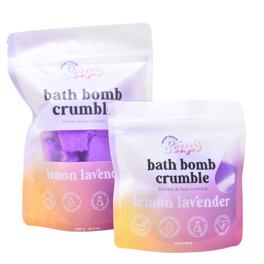 Lemon Lavender Bath Bomb Crumble - Small Batch Soaps