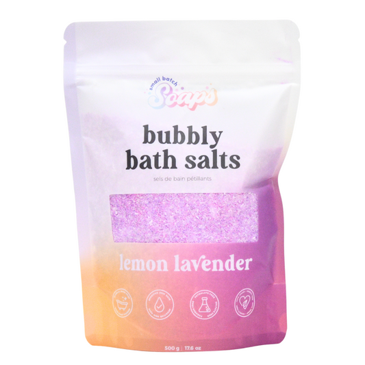 Lemon Lavender Bubbly Bath Salts - Small Batch Soaps