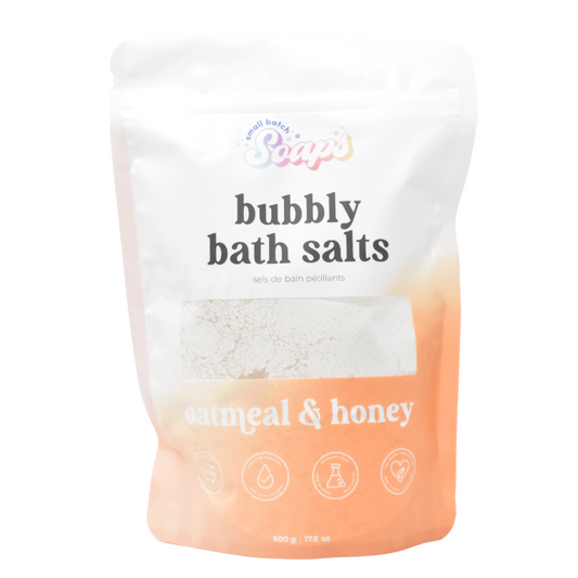 Oatmeal & Honey Bubbly Bath Salts - Small Batch Soaps