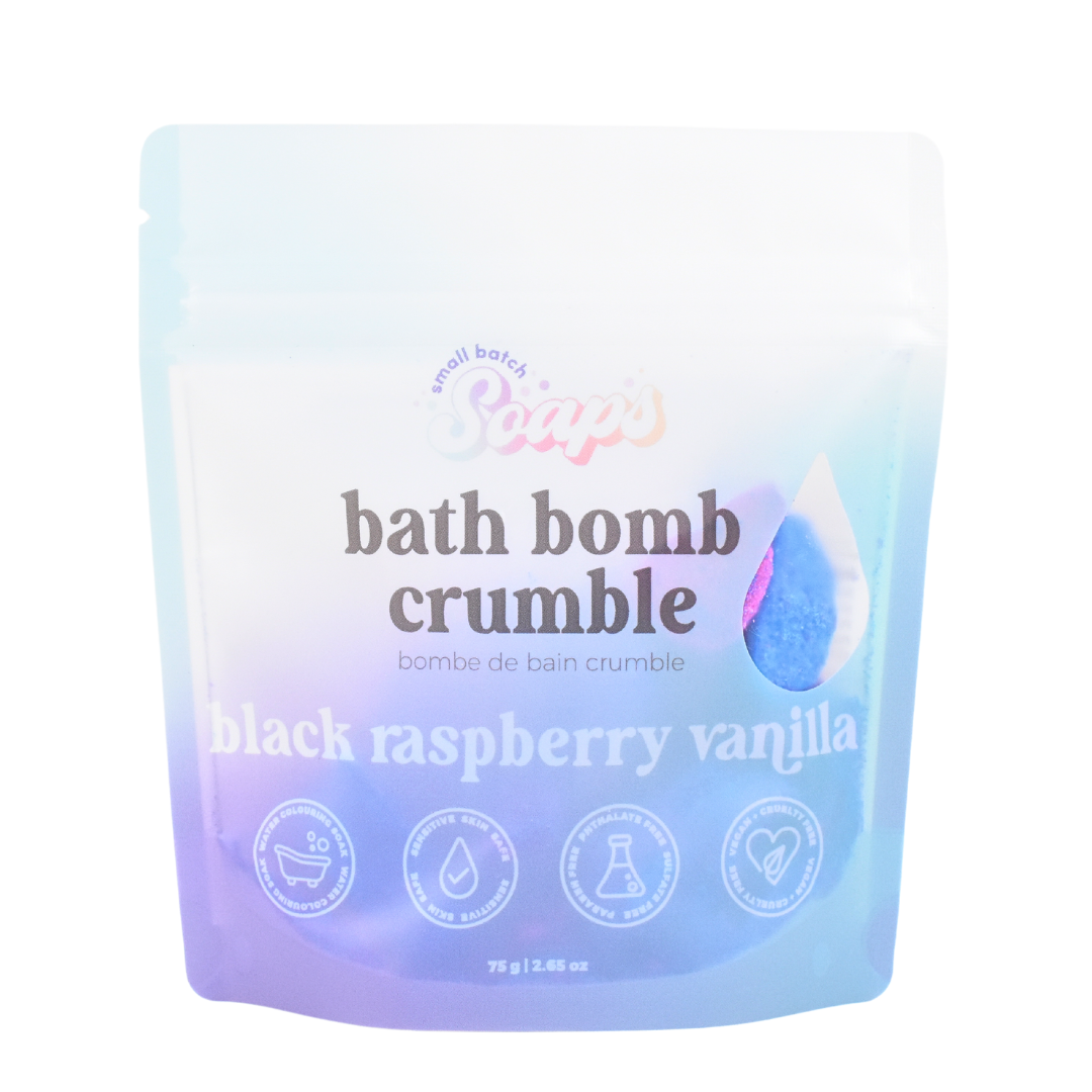 Black Raspberry Vanilla Bath Bomb Crumble - Small Batch Soaps