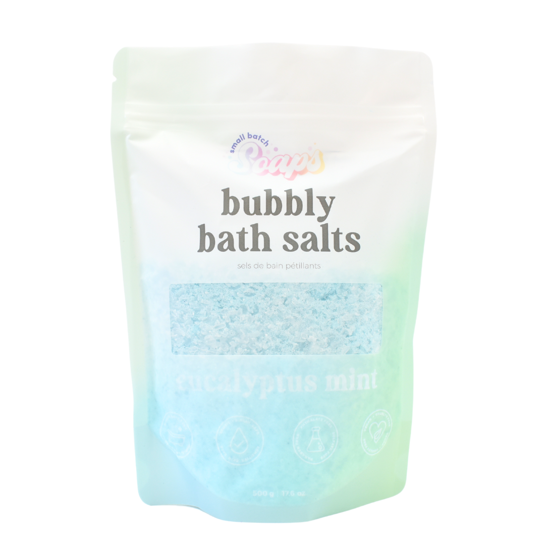 Eucalyptus Mint Bubbly Bath Salts - Small Batch Soaps