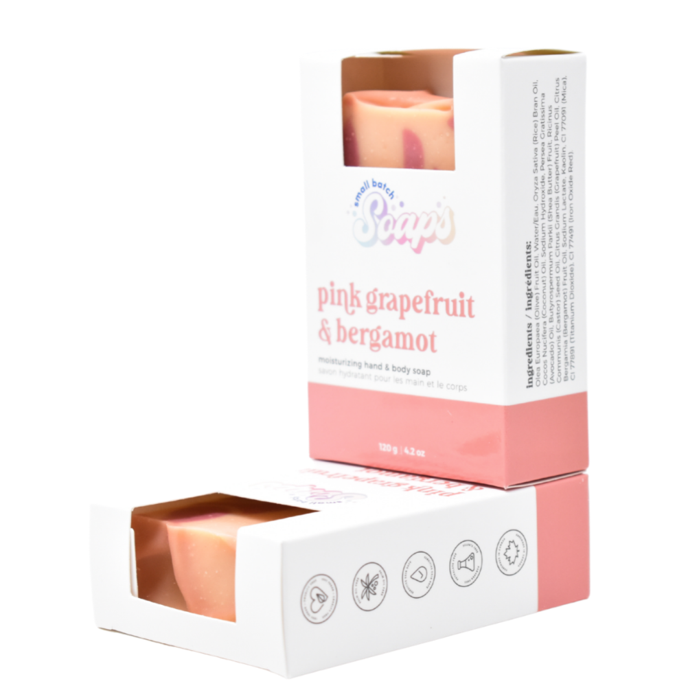 Pink Grapefruit Bergamot Bar Soap - Small Batch Soaps