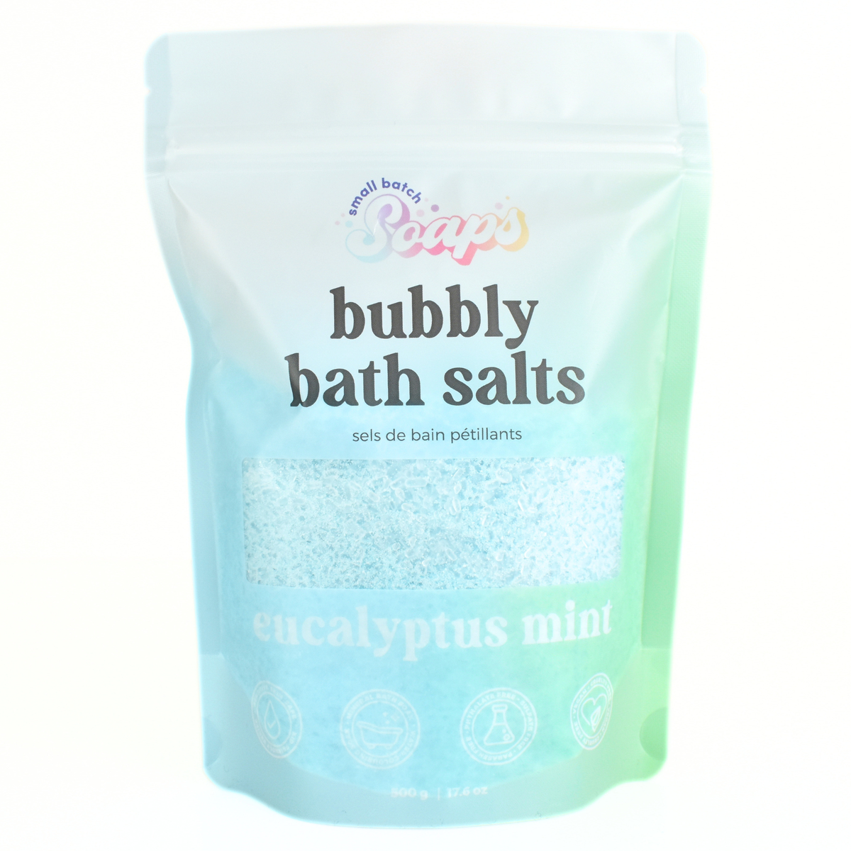 Eucalyptus Mint Bubbly Bath Salts - Small Batch Soaps