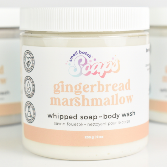 Gingerbread Marshmallow Whipped Soap - Small Batch Soaps