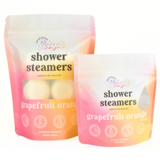 Shower Steamers - Grapefruit Orange - Small Batch Soaps
