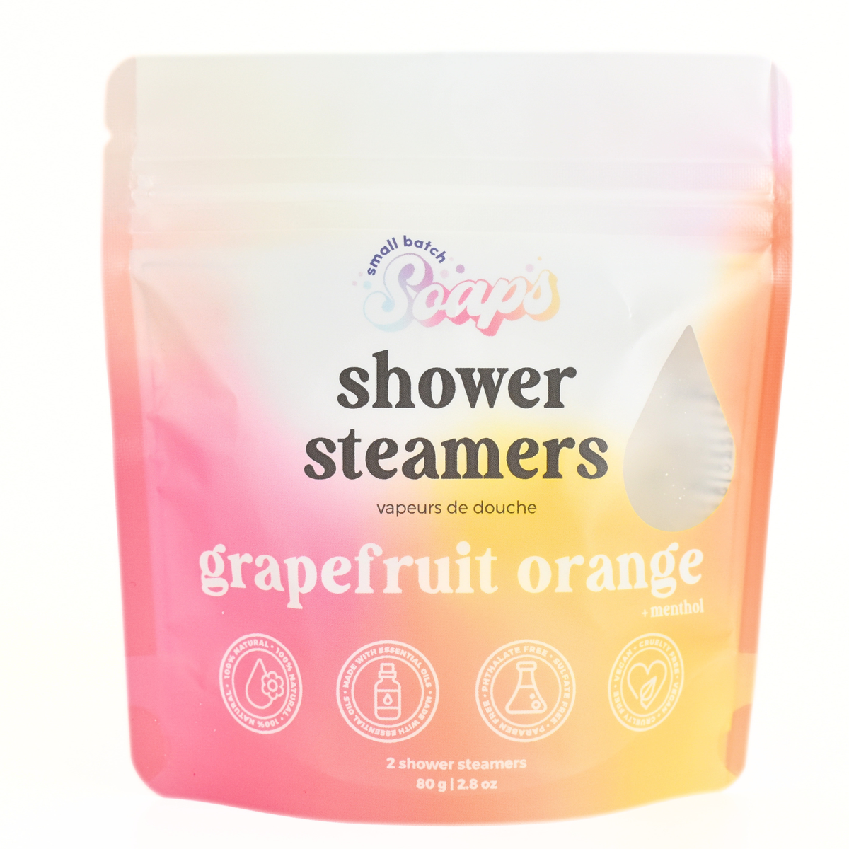 Shower Steamers - Grapefruit Orange - Small Batch Soaps