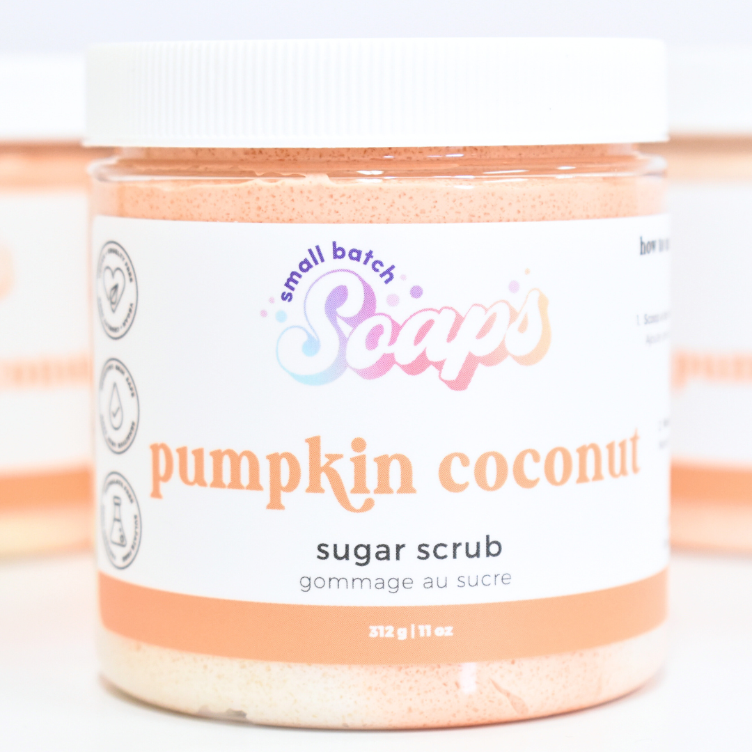 Pumpkin Coconut Sugar Scrub - Fall Scent - Small Batch Soaps