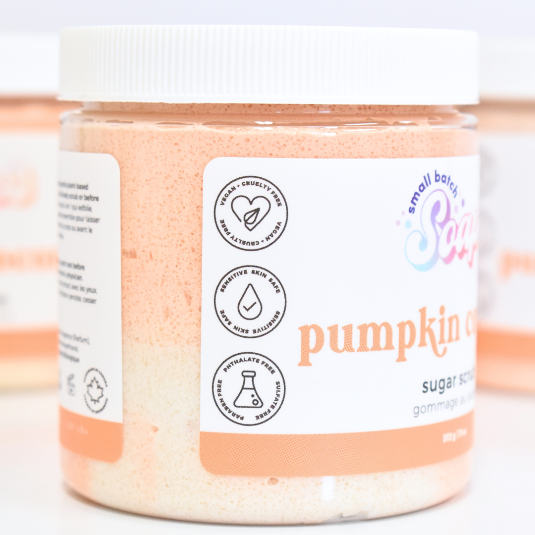 Pumpkin Coconut Sugar Scrub - Fall Scent - Small Batch Soaps
