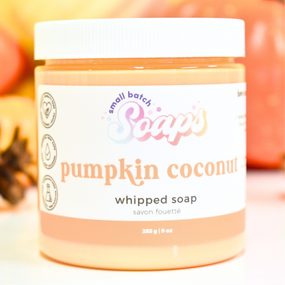 Pumpkin Coconut Whipped Soap - Fall Scent - Small Batch Soaps
