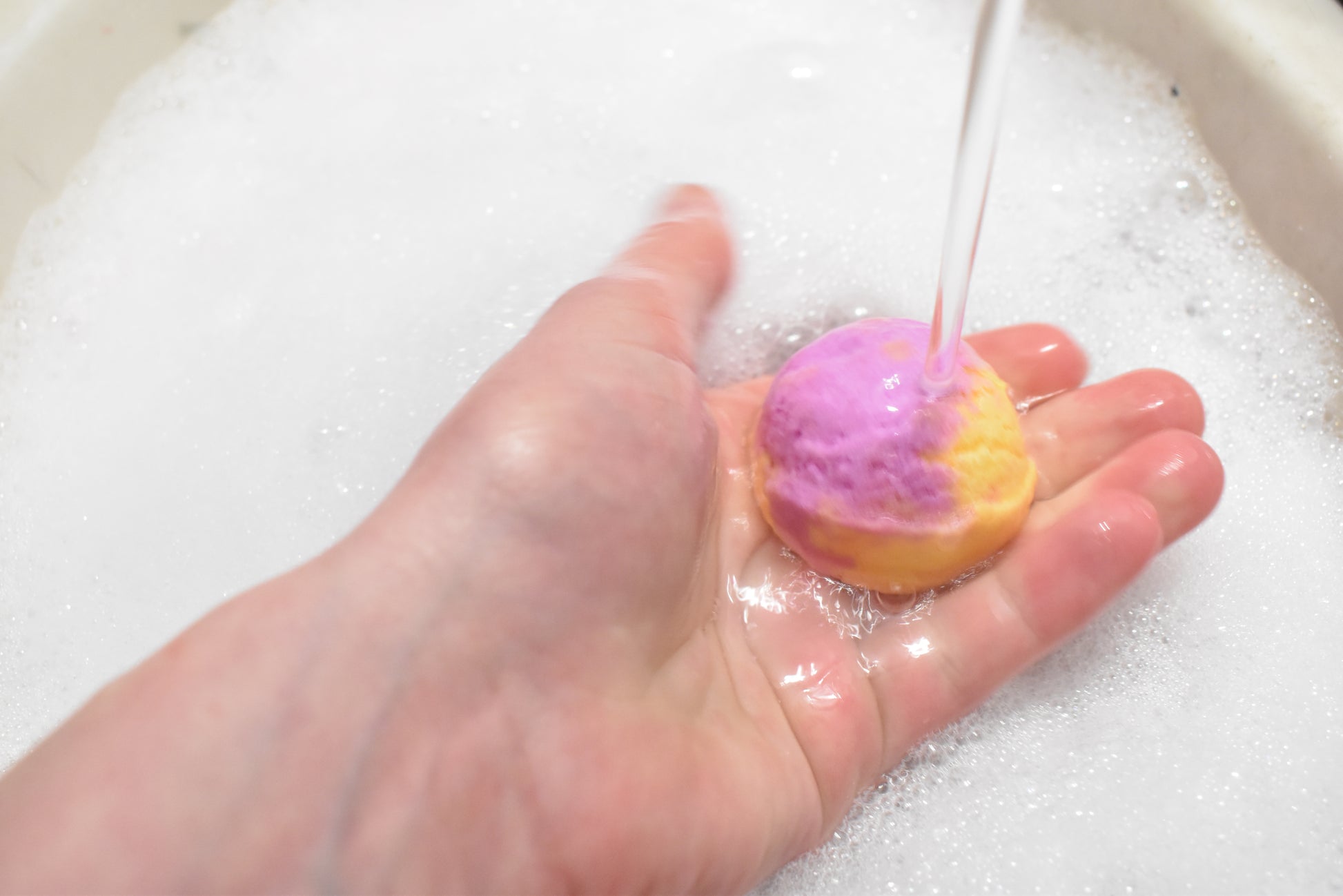 Lemon Lavender Bubble Scoops - Small Batch Soaps