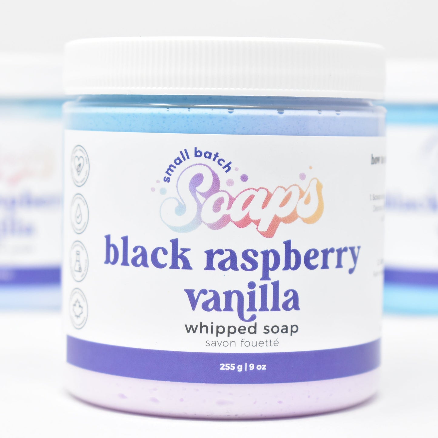 Black Raspberry Vanilla Whipped Soap - Small Batch Soaps